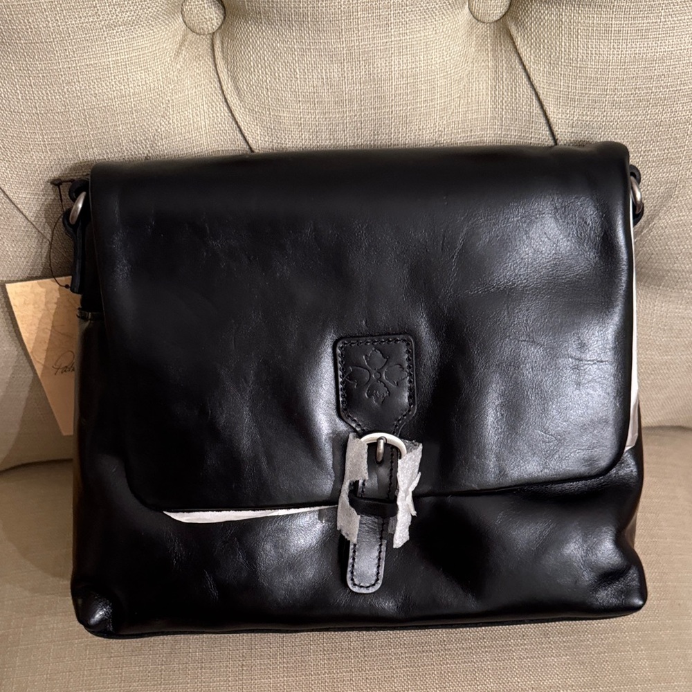Patricia Nash Black Leather Mili Bag